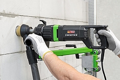 Применение дрели с микроударом для сухого алмазного сверления Eibenstock ESD 1801 Применение дрели с микроударом для сухого алмазного сверления Eibenstock ESD 1801